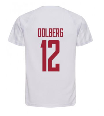 Maillot de foot Danemark Kasper Dolberg #12 Extérieur Monde 2022 Manches Courte